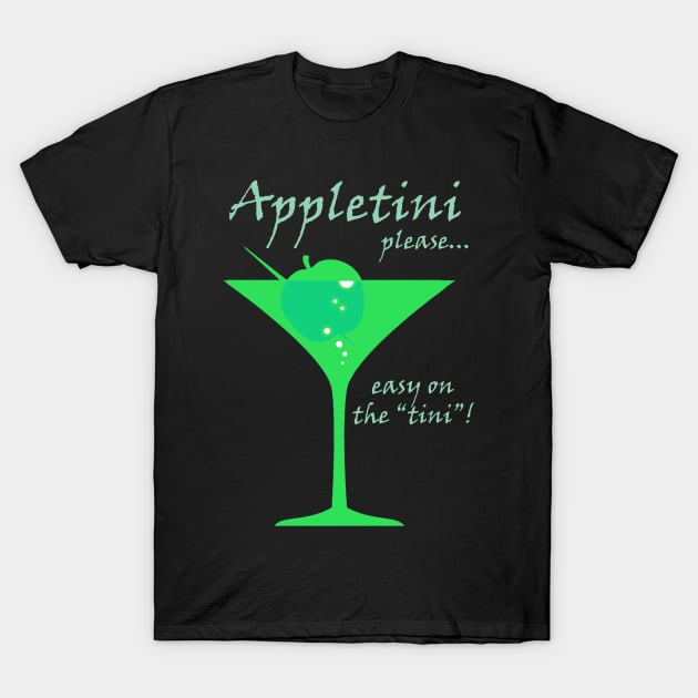 Appletini JD - Green Apple T-Shirt by Uwaki